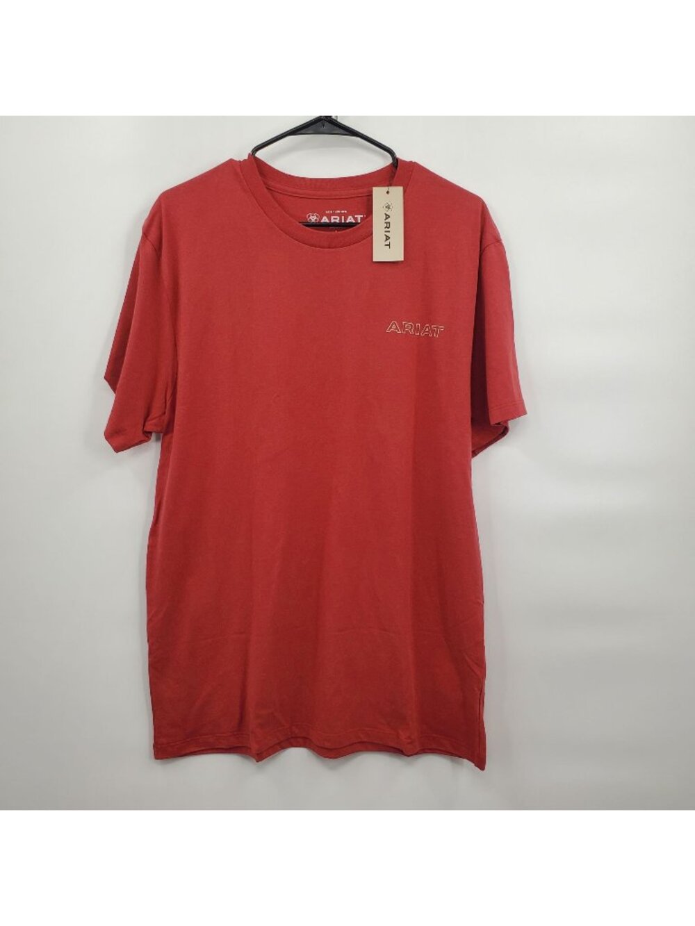 Ariat Patriot Buffalo Coin Short Sleeve T Shirt Top Men Size Large NWT Red